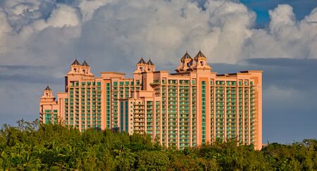NASSAU, BAHAMAS - December 14, 2018: The Bahamas was pounded by 185 mph winds from Category 5 Dorian, which stayed stationary over the islands for days, but the tourism industry has come back strong.のeditorial素材