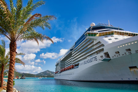 ST THOMAS, USVI - December 12, 2018: Tourism is a major industry in St Thomas. Recovery from the recent hurricanes has become to resume tourism to former levels.のeditorial素材