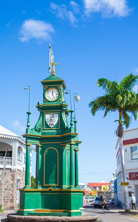BASSETERRE, SAINT KITTS - December 10, 2018: Port Zante is the harbour in Basseterre, Saint KItts, which has grown into a shopping mecca thanks to cruise ships such as NCL and Royal Caribbeanのeditorial素材