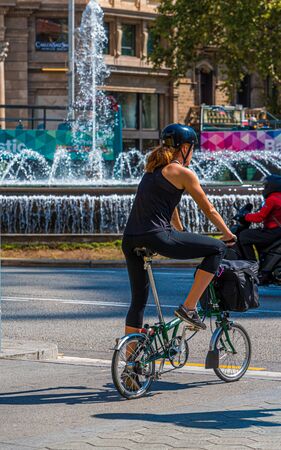 BARCELONA, SPAIN - September 21, 2017: Barcelona is the capital and largest city of Catalonia, Spain. Barcelona is a transport hub, with the Port of Barcelona being the busiest European passenger portのeditorial素材
