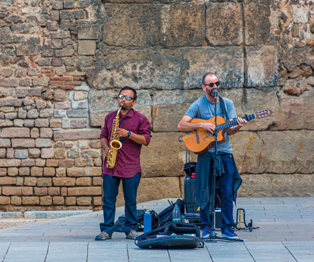 Two Buskers in Barcelona