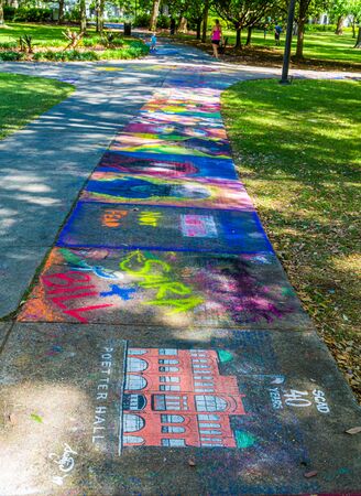 SAVANNAH, GEORGIA - April 29, 2019: Savannah is the oldest city in Georgia. From the historic architecture and parks to the shops of River Street, Savannah attracts millions of visitors annually.のeditorial素材