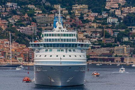 VILLEFRANCHE, FRANCE - September 23, 2017: Villefranche lies between Nice and Monaco on the coast of France. The main activity is tourism, with hotels and restaurants employing most of the populationのeditorial素材