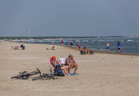 RAVENNA, ITALY - September 30, 2017: Ravenna is the capital city of the Province of Ravenna, in Northern Italy. Besides a beach and marina for locals it serves as the cruise ship port for Bologna.のeditorial素材