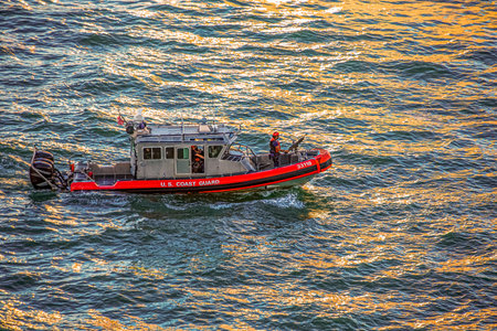 Coast Guard Boat in Afternoon Sun