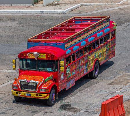 Colorful Aruba Tour Bus