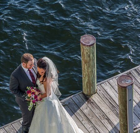 Bride and Groom on Pierのeditorial素材