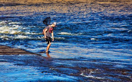 Fishing in Riverのeditorial素材