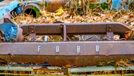 WHITE, GEORGIA - October 9, 2019: Northwest of Atlanta, there is a place called Old Car City....