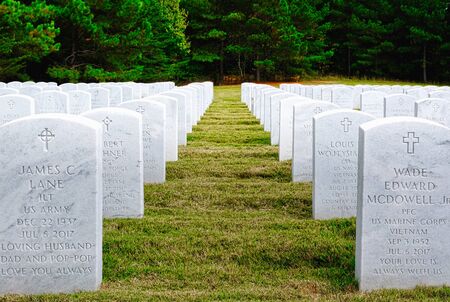 Line of Military Headstonesのeditorial素材