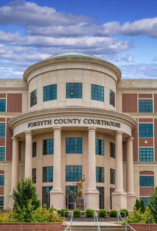 Front of Forsyth County Courthouseのeditorial素材