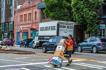 Man Delivering a Truckload of Beer