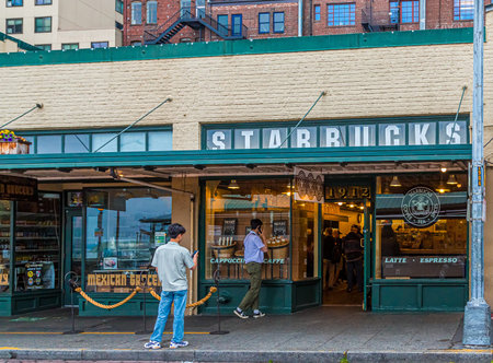 SEATTLE, WASHINGTON - July 3, 2019: Logging was Seattle's first major industry, but this has long...