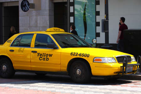 Yellow Cab on Streetのeditorial素材