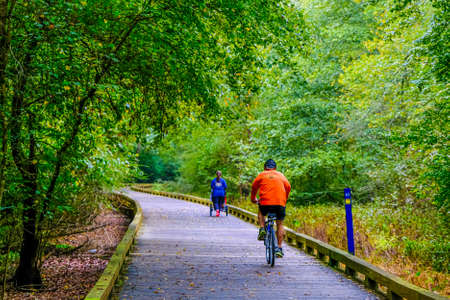 Cyclist and Walkerのeditorial素材