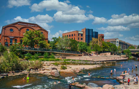 Fun in Denver Riverのeditorial素材