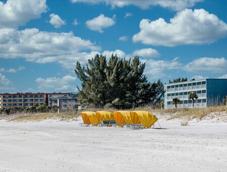 Yellow Beach Shadesの写真素材