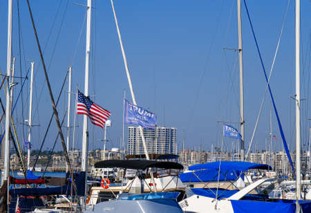 Trump Flags Over Yachtsのeditorial素材