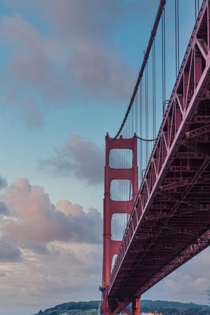 Under Golden Gate at Dusk