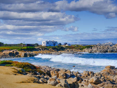 Camper on Coast Near Montereyのeditorial素材