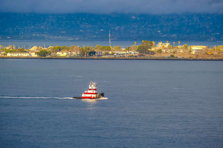 Work Boat in San Francisco Bayのeditorial素材