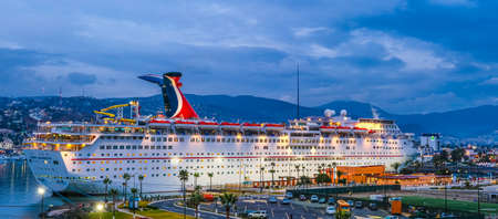 Carnival Imagination in Ensenada at Duskのeditorial素材