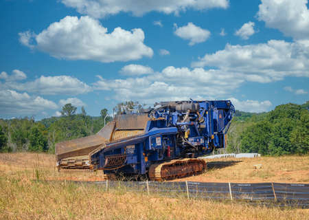 Horizontal Grinder at Construction Siteのeditorial素材