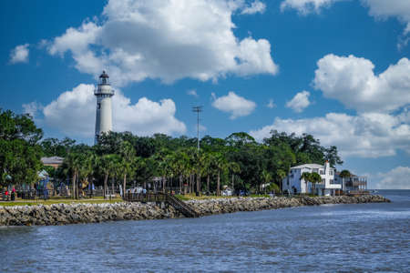Lighthouse Park in St Simonsのeditorial素材