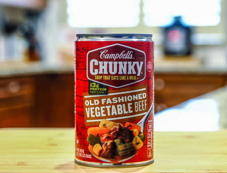 Campbells Chunky Vegetable Beef Soupのeditorial素材