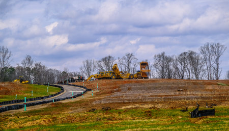 Heavy Equipment on Construction Siteのeditorial素材