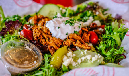 Gyro Chicken Saladのeditorial素材