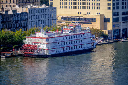 Georgia Queen at Savannah Dockのeditorial素材