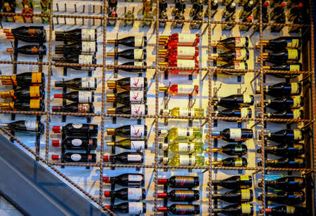 Wine Rack in Restaurantのeditorial素材