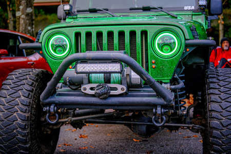 Custom Green Jeepのeditorial素材