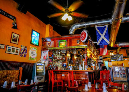 Interior of Irish Pub in Savannahのeditorial素材