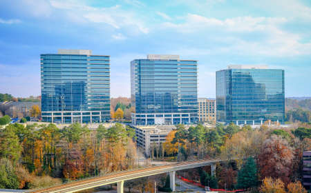 Three Office Buildings on Atlanta Perimeterのeditorial素材