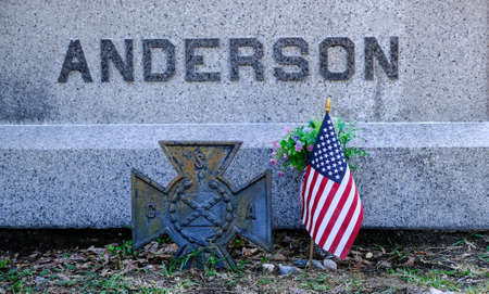 Grave from Confederate States of America in Savannahのeditorial素材