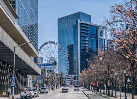 Road to Centenniel Parkのeditorial素材