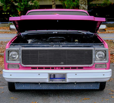 Pink Pickup Truckのeditorial素材
