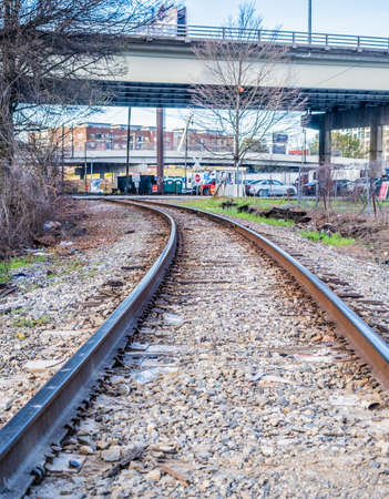 Railroad Tracks Through Downtown Atlantaのeditorial素材