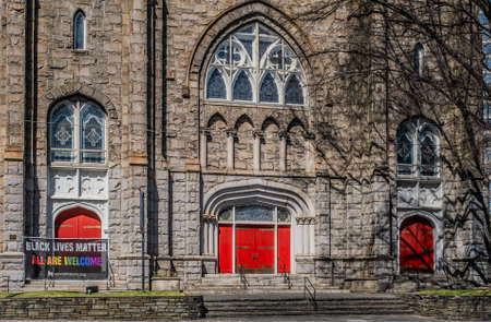 Black Lives Matter Banner on Atlanta Churchのeditorial素材