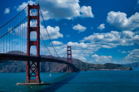 Sailboat Under Golden Gate Bridge