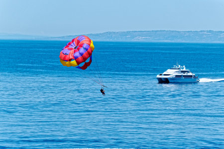Yacht Approaching Parasailor