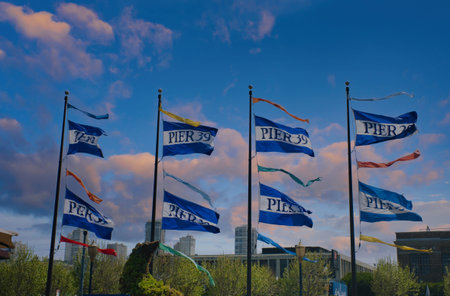 Flags at Pier 39