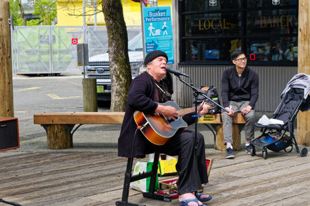 Busker Playing and Singing