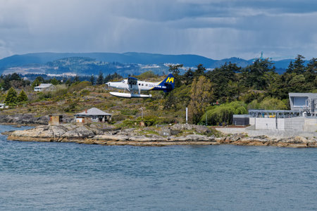 Harbour Air Seaplane Leaving Victoriaのeditorial素材