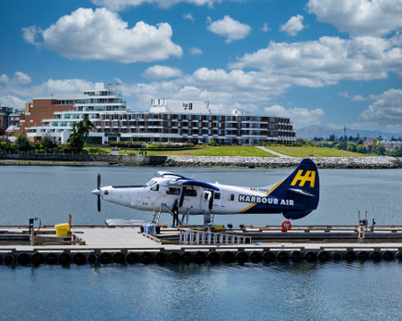 Harbour Air Seaplane and Delta Hotelのeditorial素材