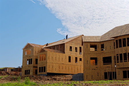 Roof Construction on New Homesのeditorial素材