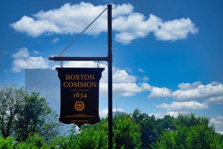 Sign for Boston Common 1634のeditorial素材