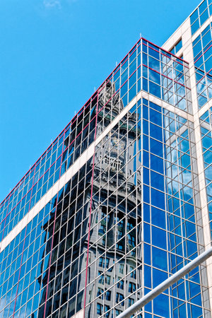 Reflection in Blue Glass Towerのeditorial素材